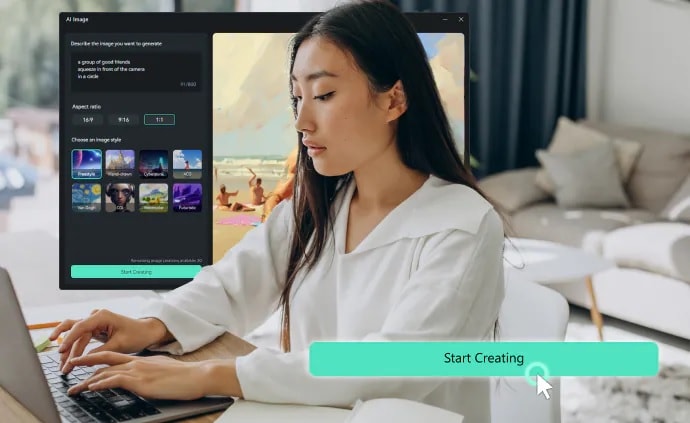 create visuals for ai motivational video