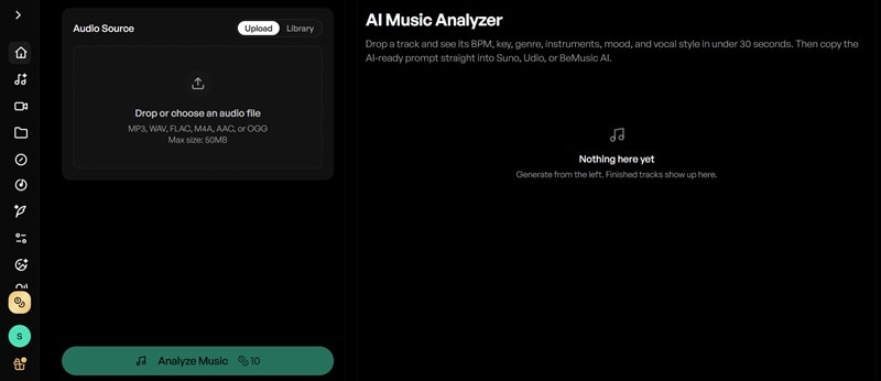 Análisis de canciones con BeMusic AI