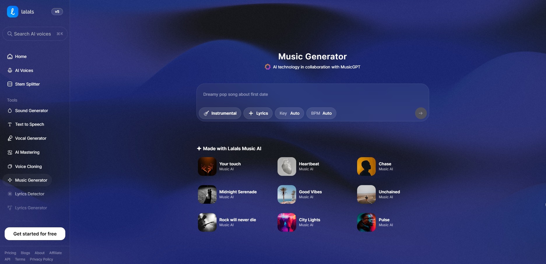 lalals ai music generator