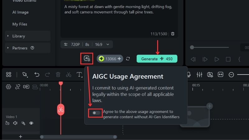 generate the ai nature art video