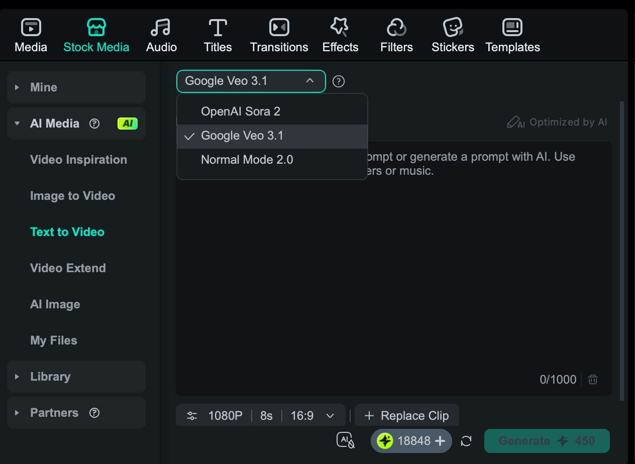 filmora ai text to video