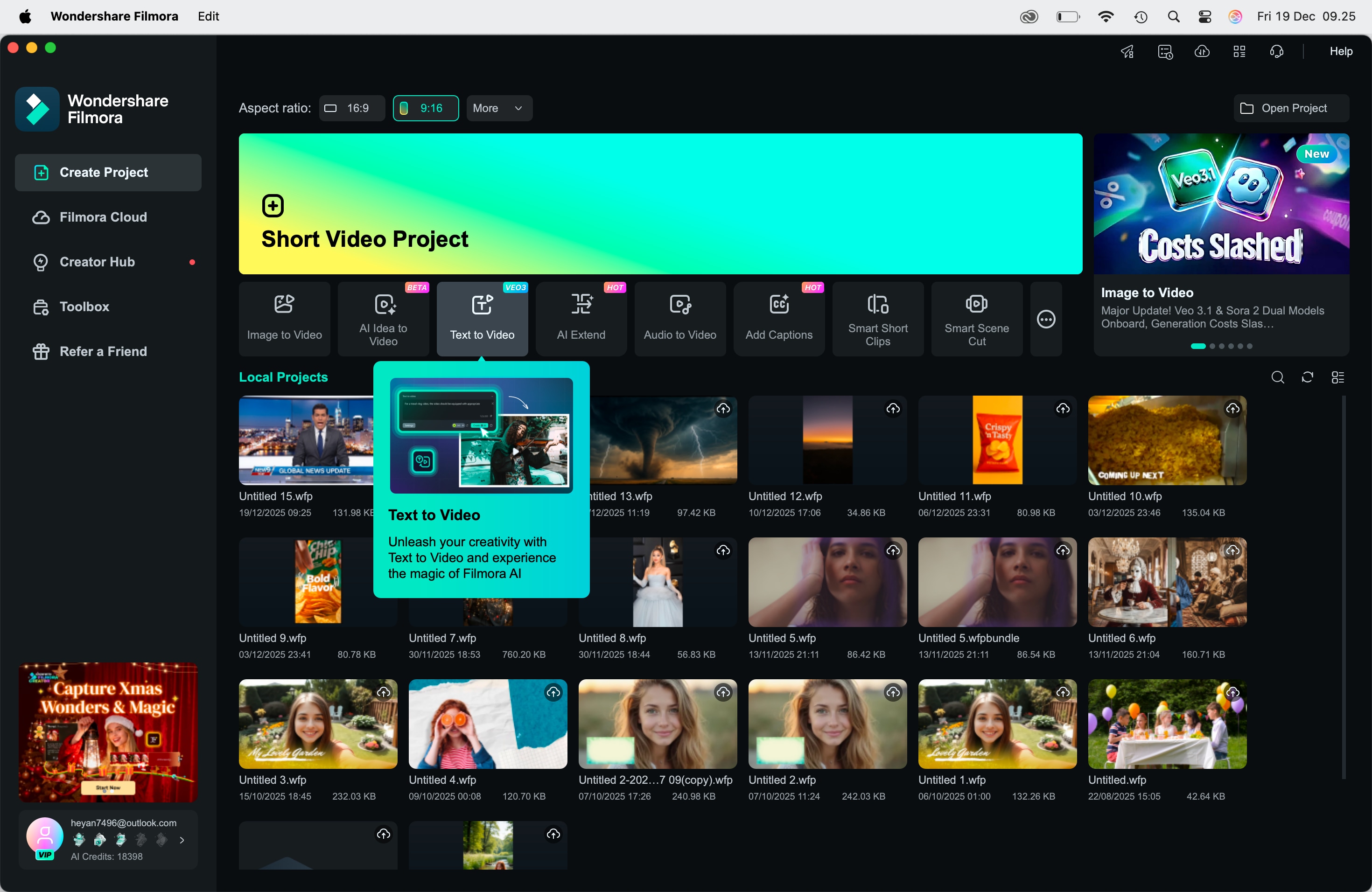 filmora ai text to video home