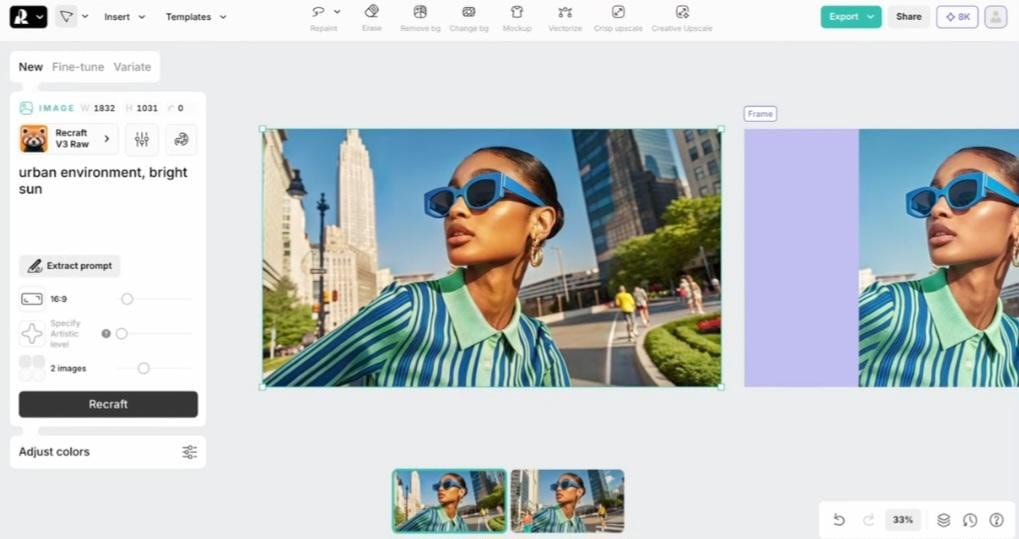 select the frame