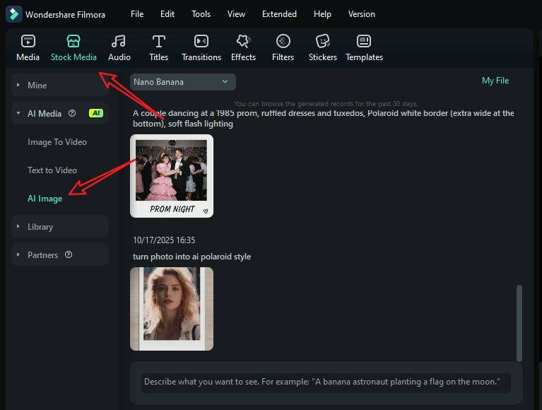 filmora ai polaroid generator