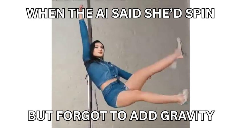 make meme from ai pole dance