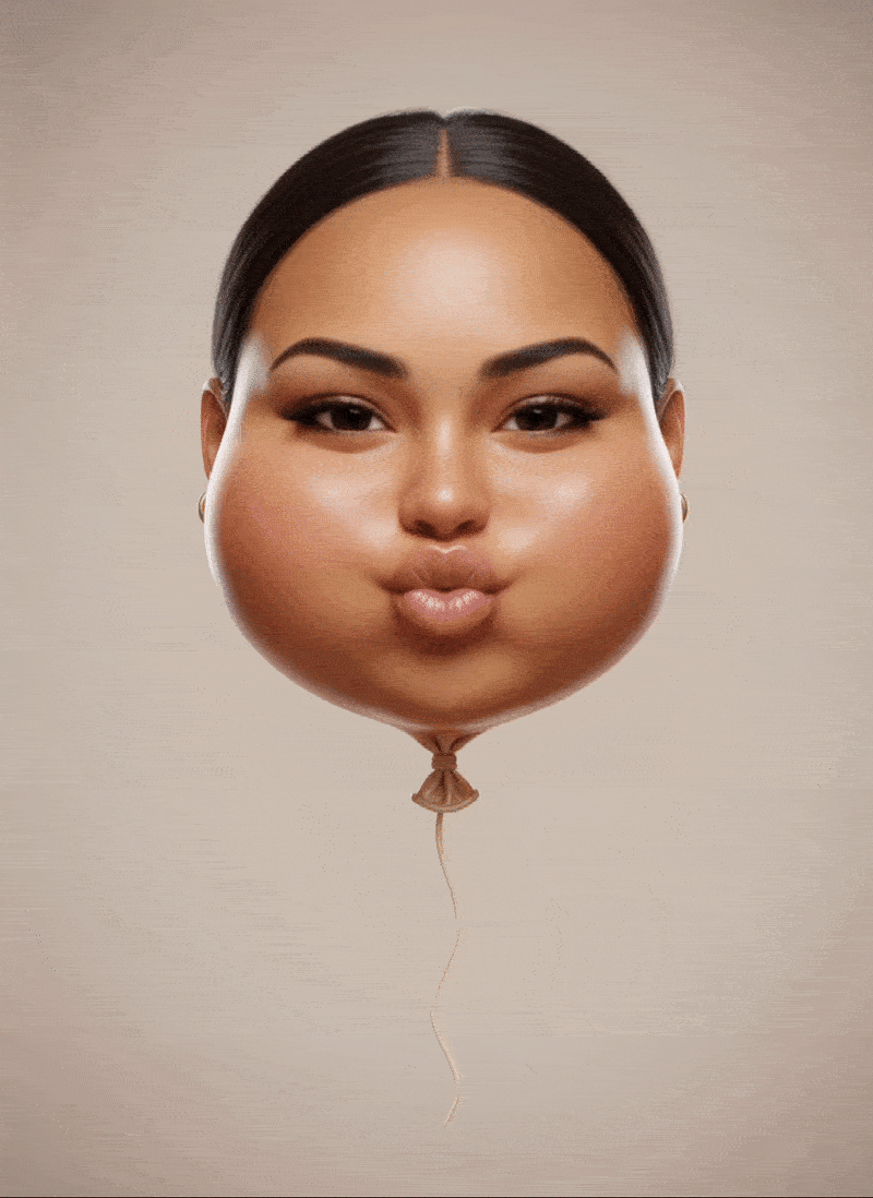 inflated head sample