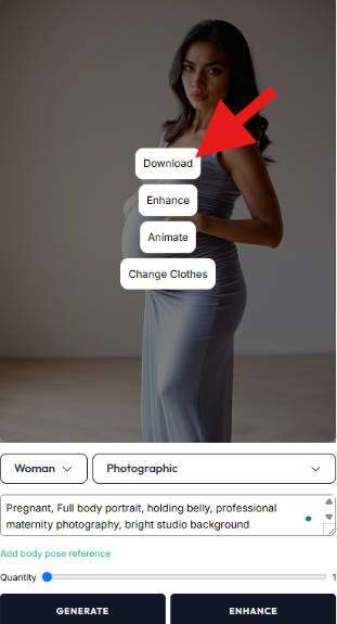 download the ai pregnant photo