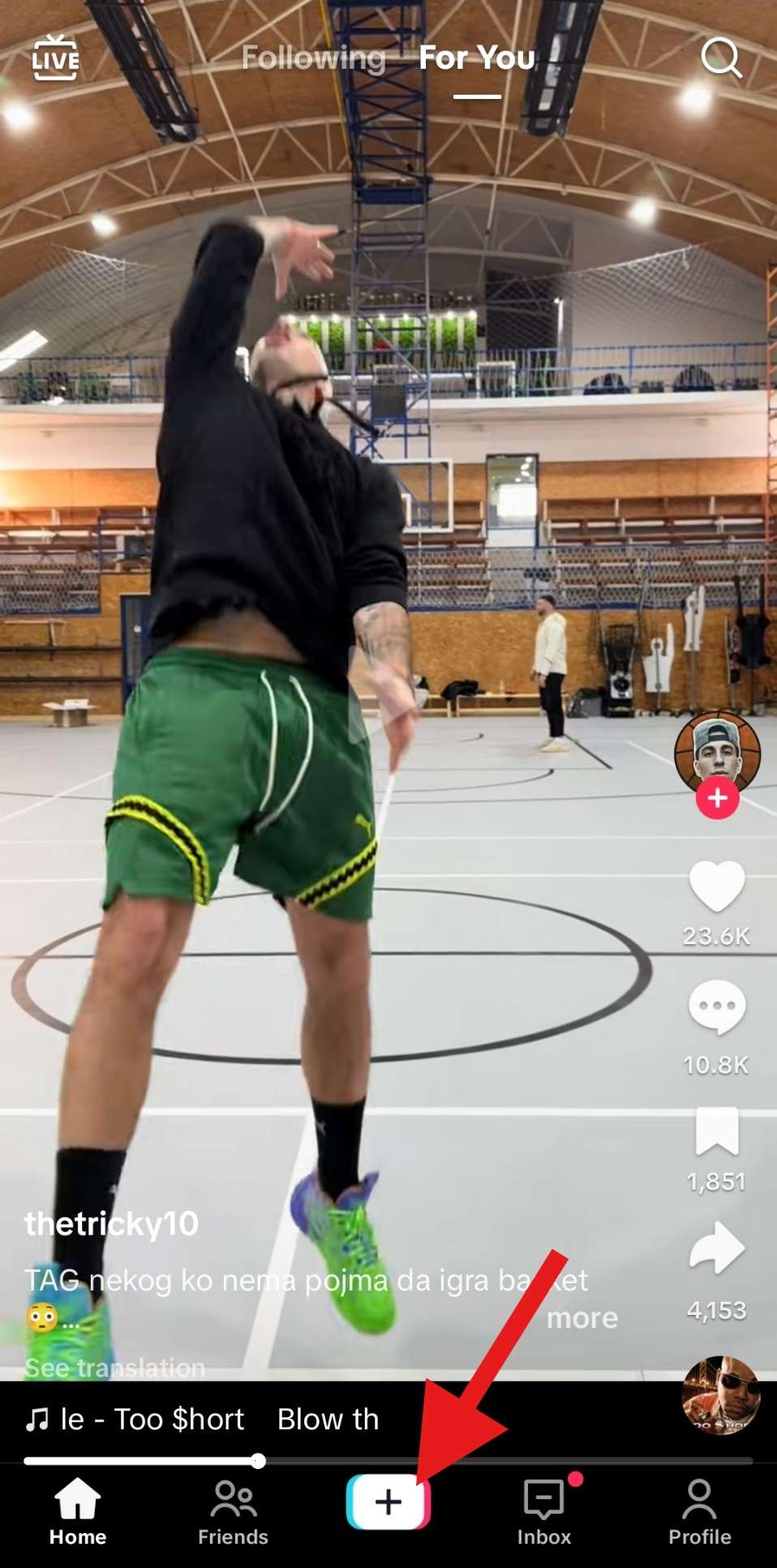 start creating new post tiktok mobile
