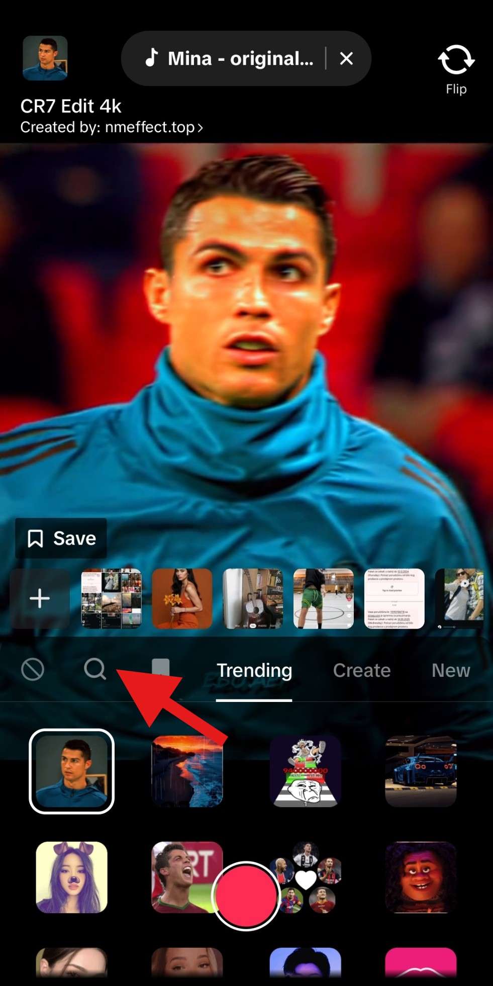 tap to search effects on tiktok