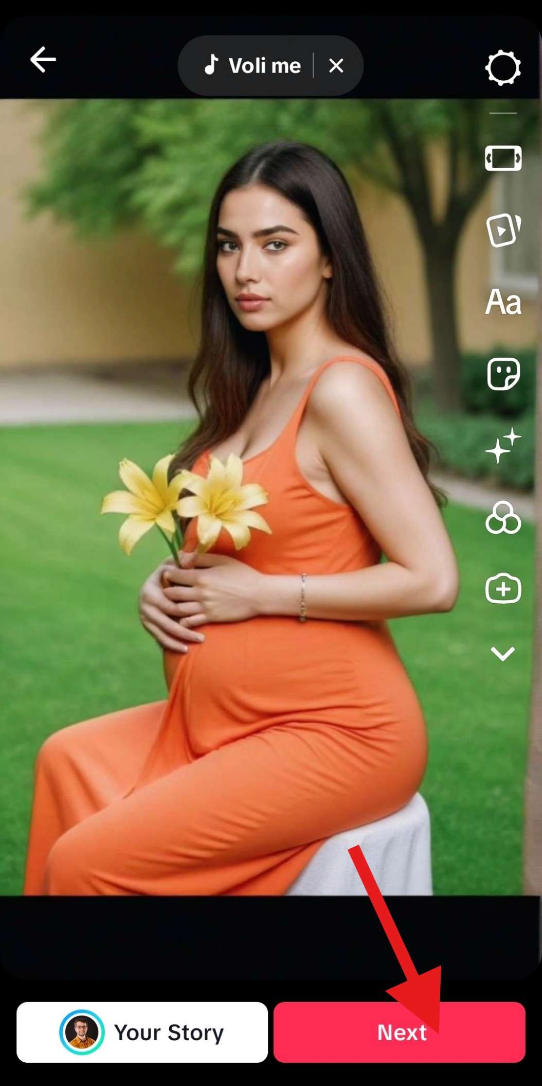post ai pregant filter video
