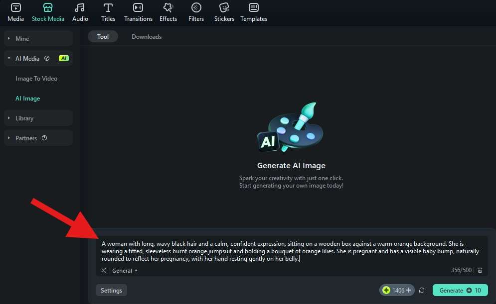 add pregant prompts in filmora