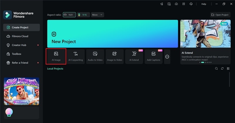 open ai image in filmora