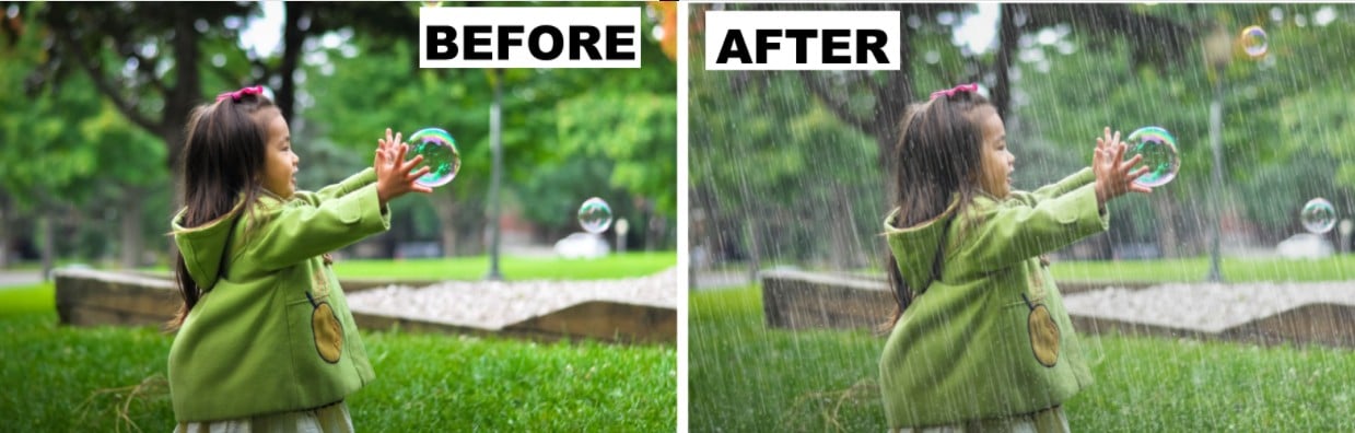 rain effect photo preview