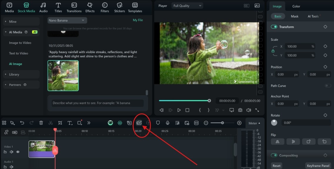 click image-to-video button