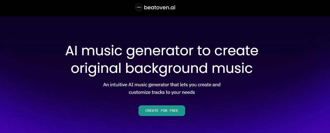 beatoven ai homepage