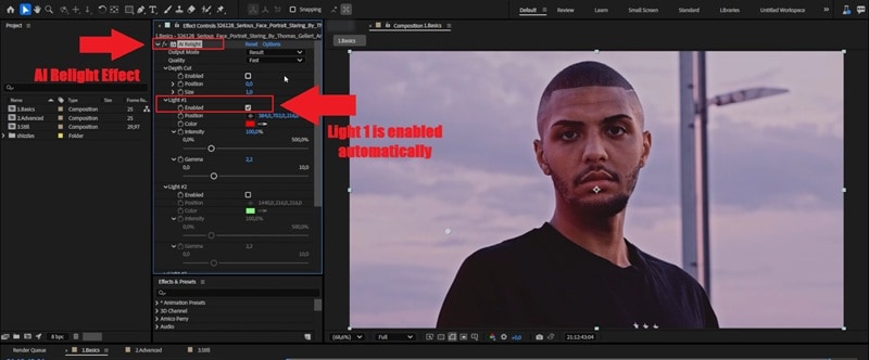 trouver l’effet ai relight