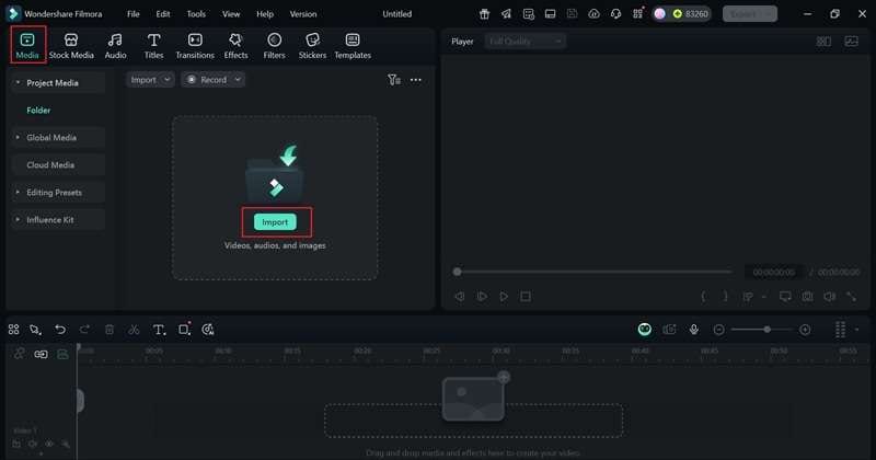 upload your video to filmora