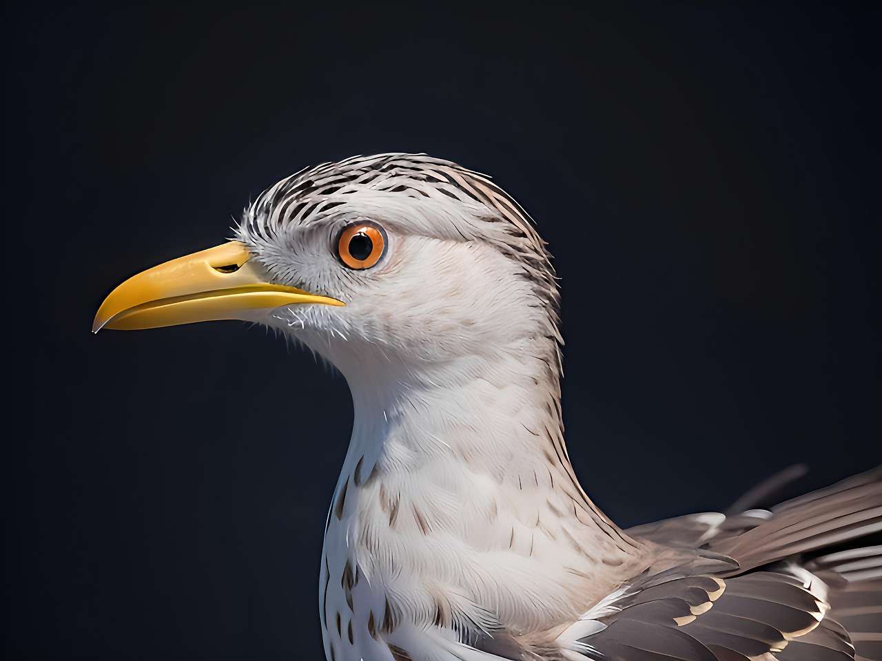 AI seagull beach scene