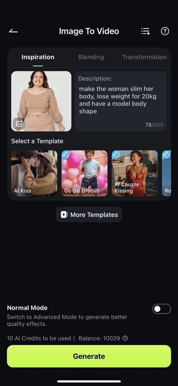filmora mobile generating ai video