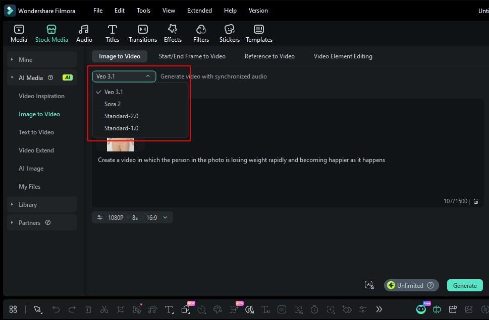 filmora create custom image to video