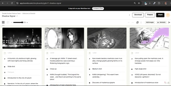 create storyboard quickly