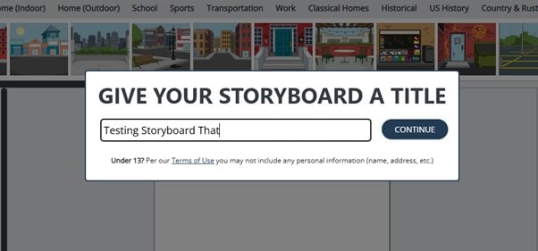 enter storyboard title