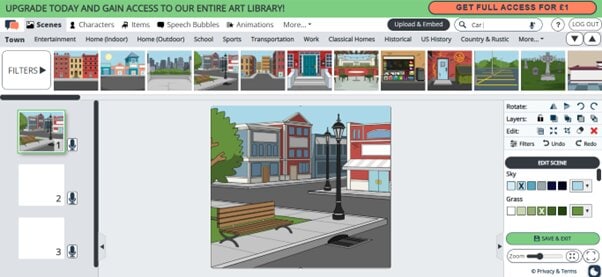 create your storyboard scenes