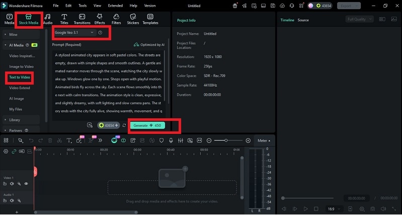 access ai text to video filmora