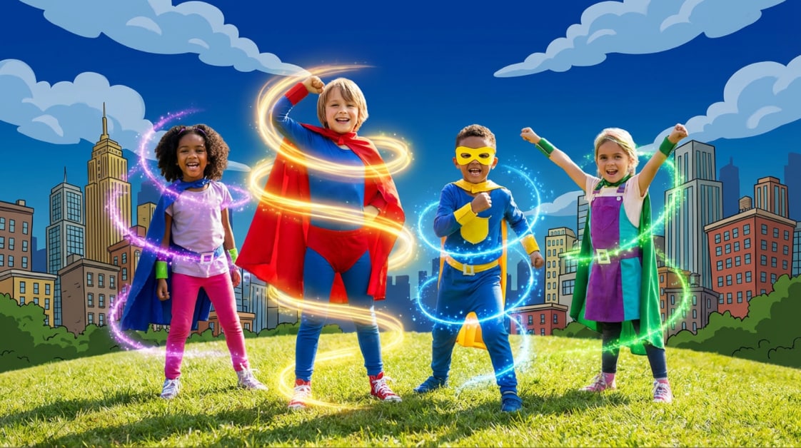 Instant AI superhero transformation styles in Filmora