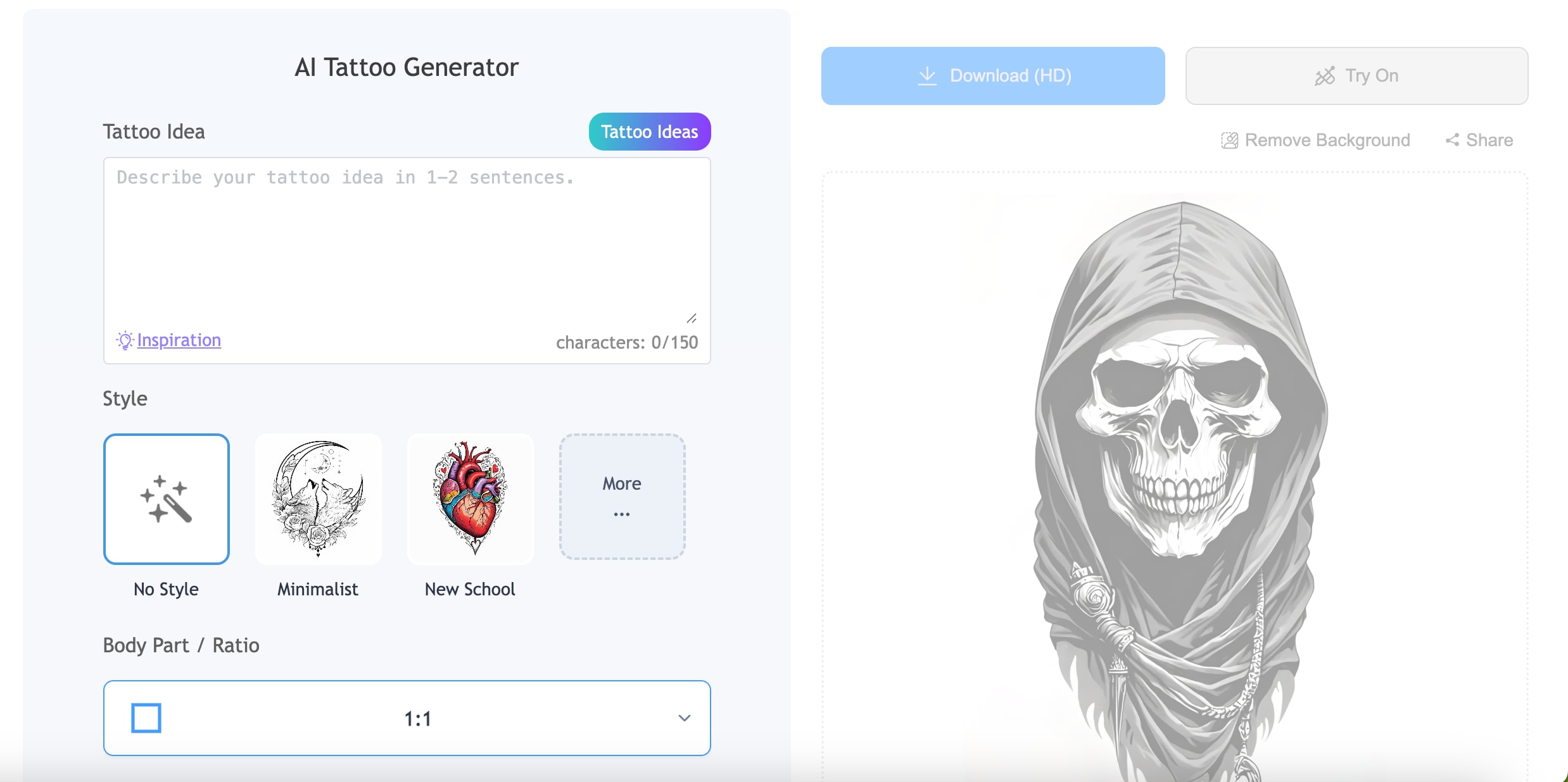 remaker ai tattoo generator