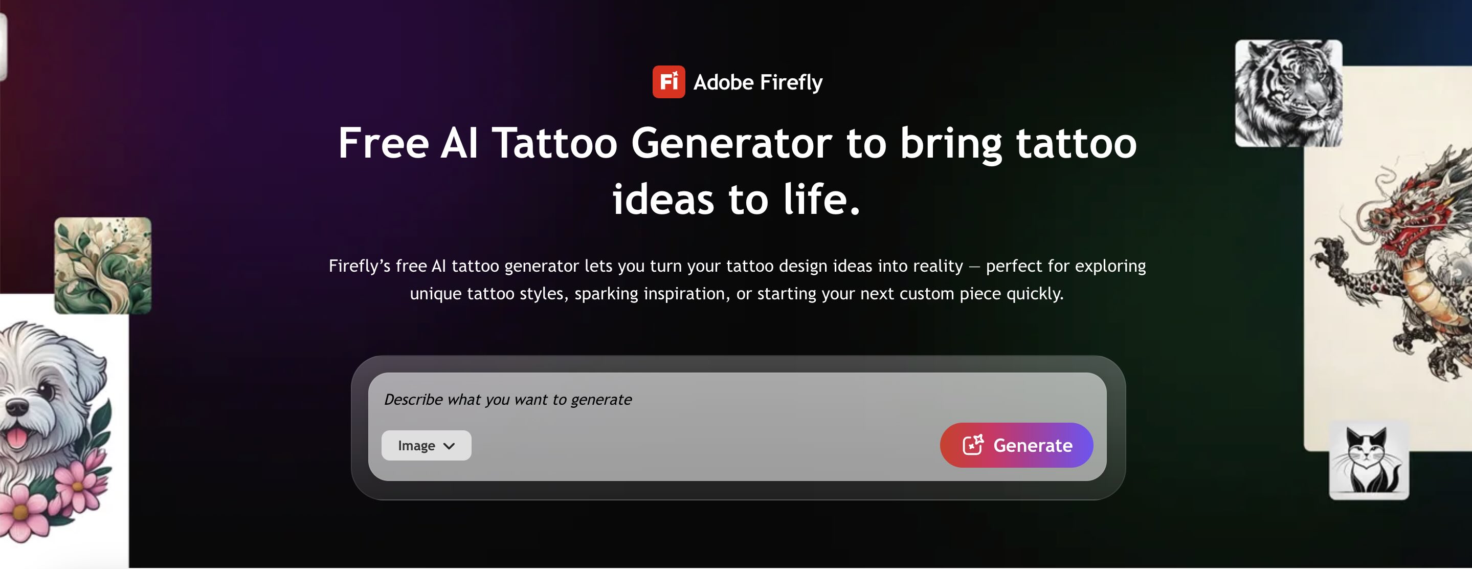 adobe firefly ai tattoo generator