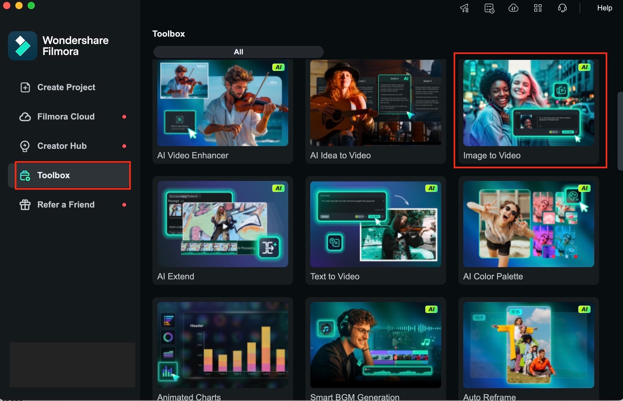 go to filmora image to video