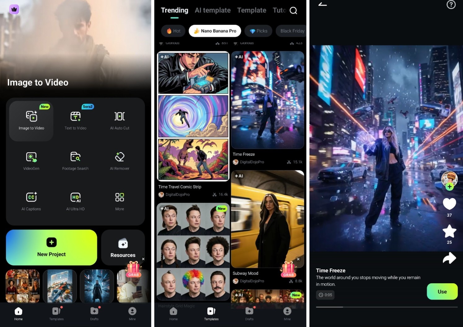 open filmora on mobile