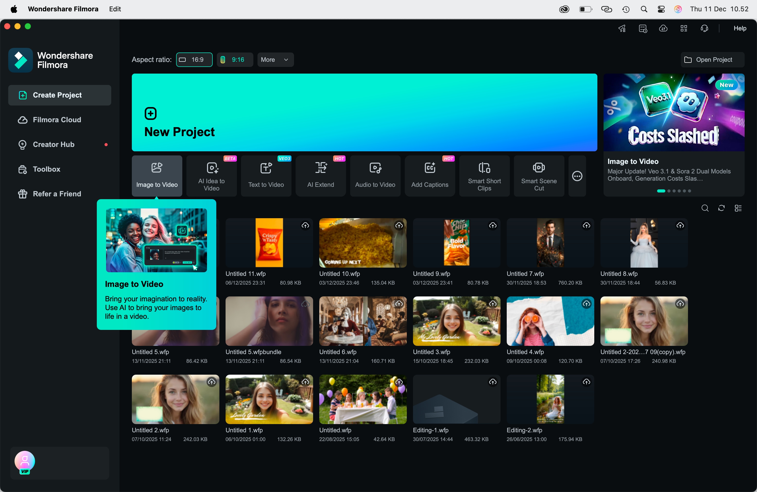 filmora ai image to video