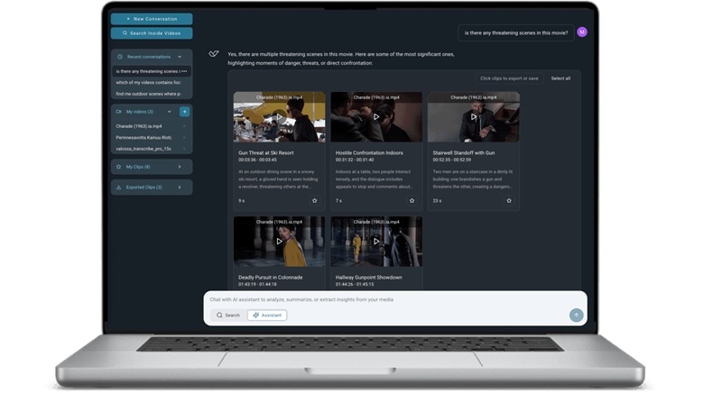 Valossa Assistant para analizar y consultar contenido de video