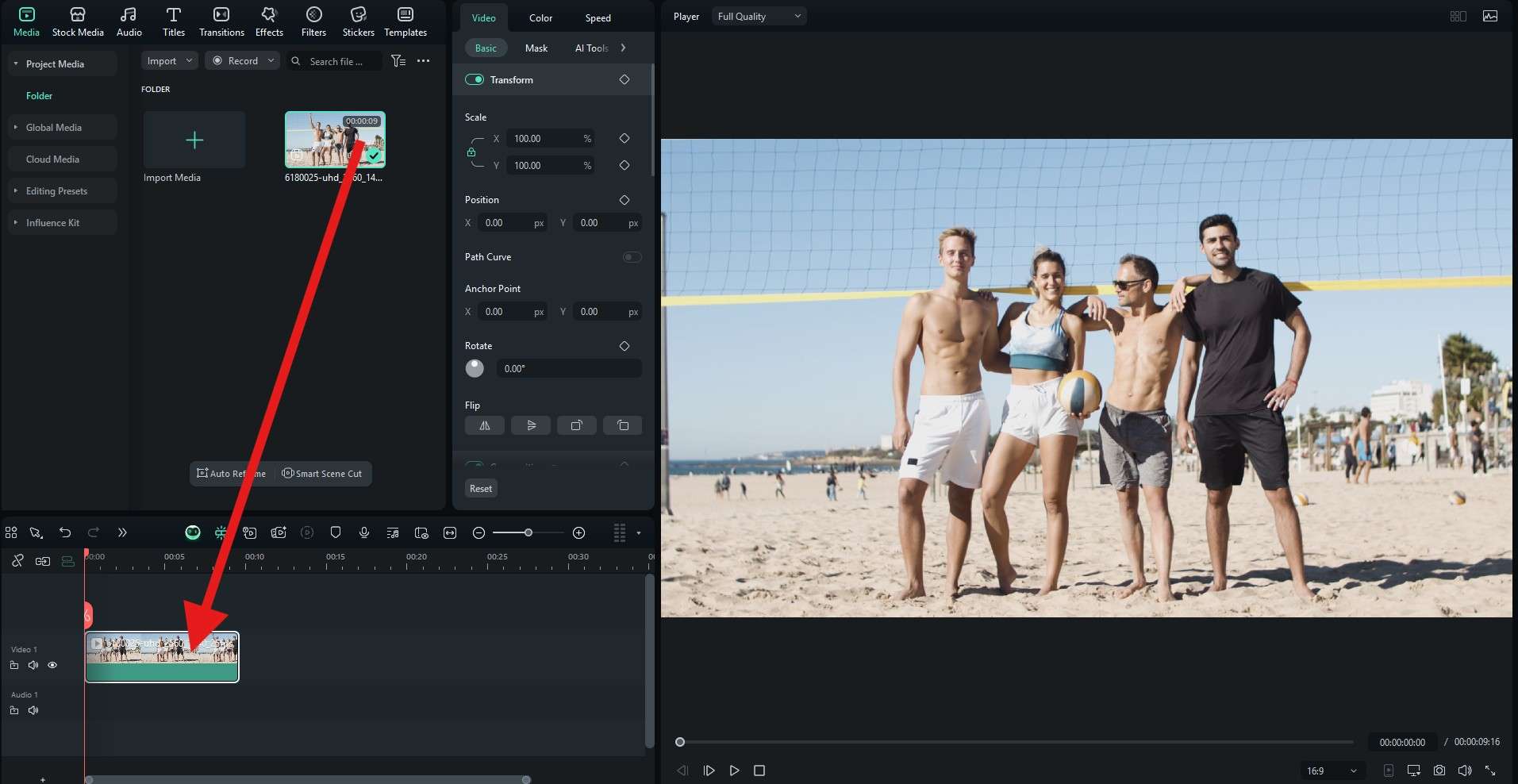 drag media to timeline filmora desktop