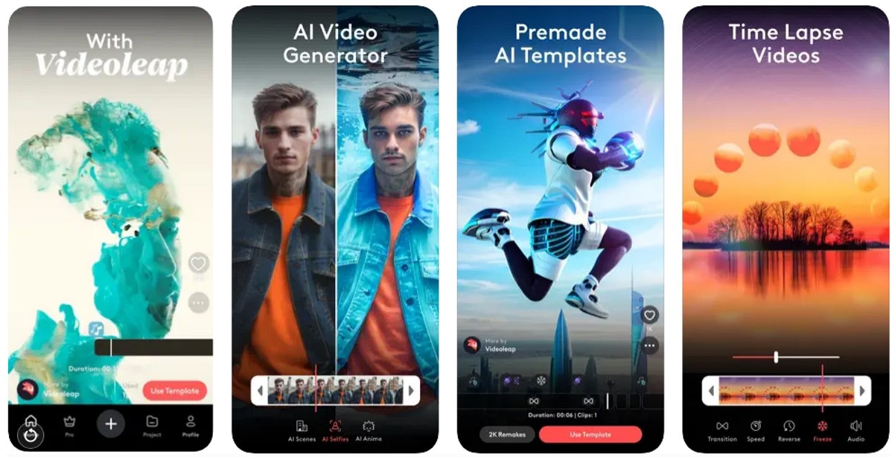 videoleap ai video editor app