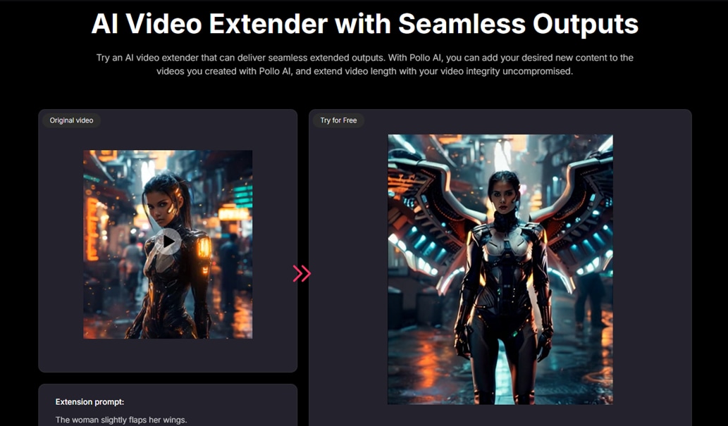 pollo ai video extender