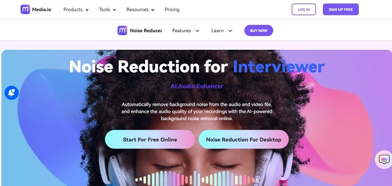 media.io as top pick for ai video noise reduction tool