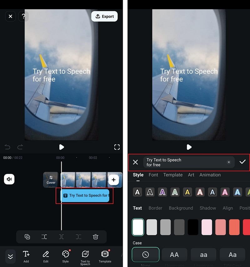 edit text for ai voiceover
