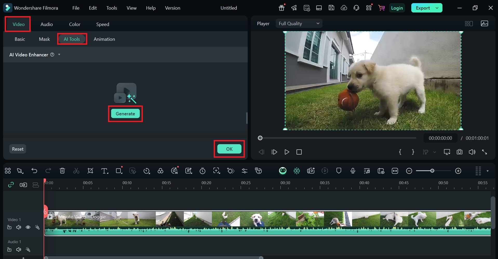 ai video enhancer filmora