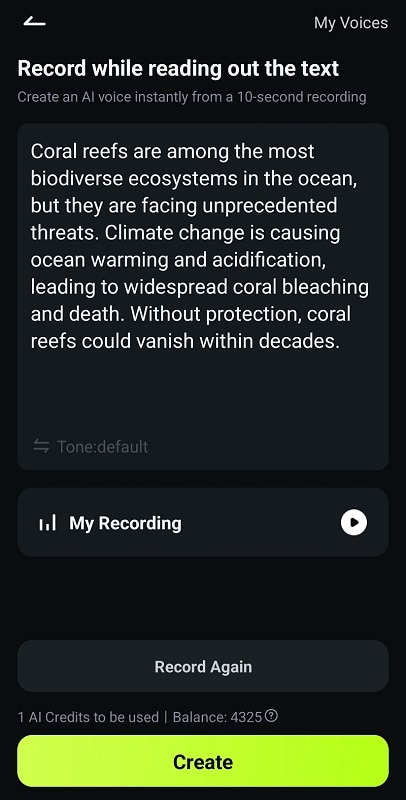 ai voice clone for voiceover
