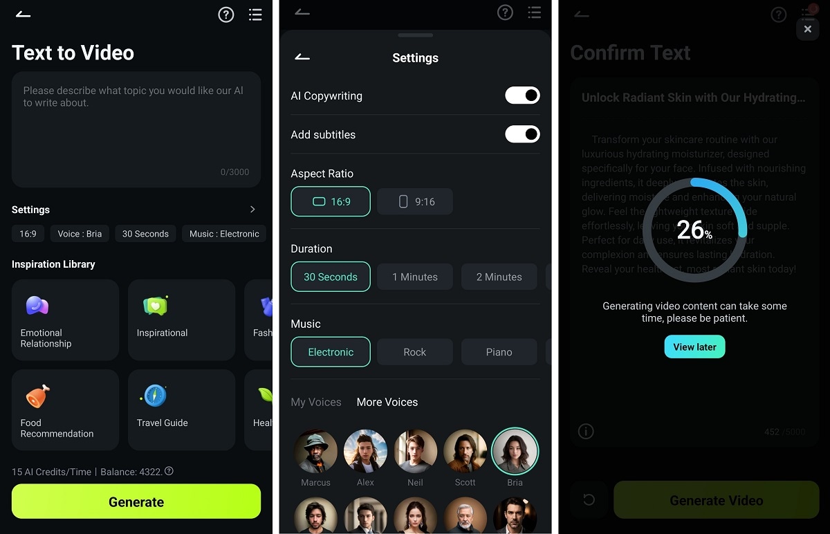 ai text to video in filmora
