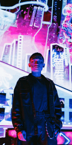 ai walking video in nighttime