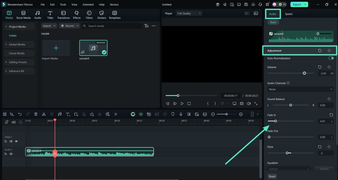 adjust normal adjustment volume