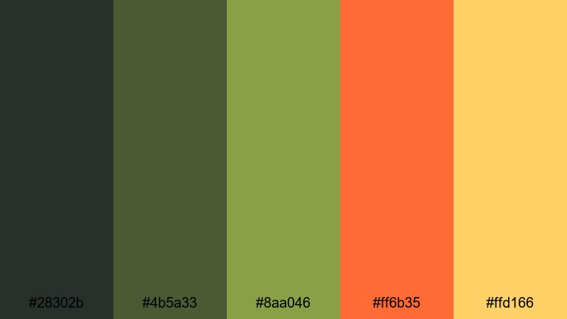 airborne signal flares army color palette with hex codes