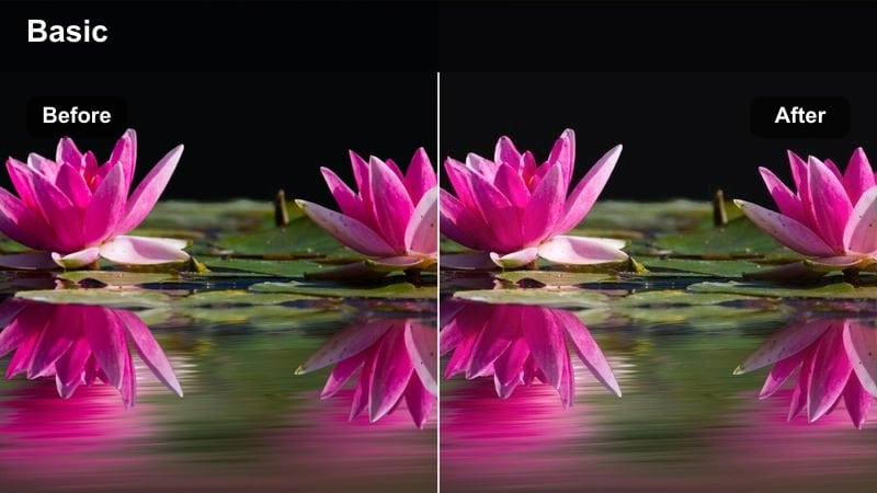 Beauty creator under ring light with softly blurred yet glowing skin.