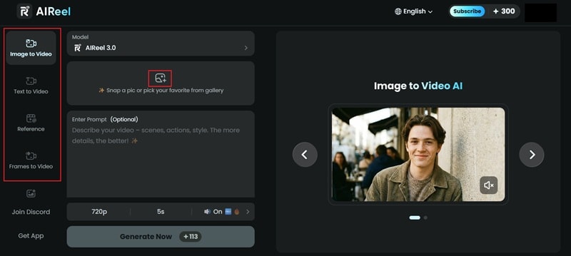 select image to video
