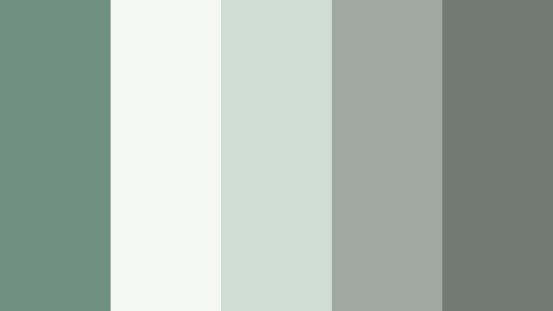 airy workspace focus muted jade green color palette with hex codes