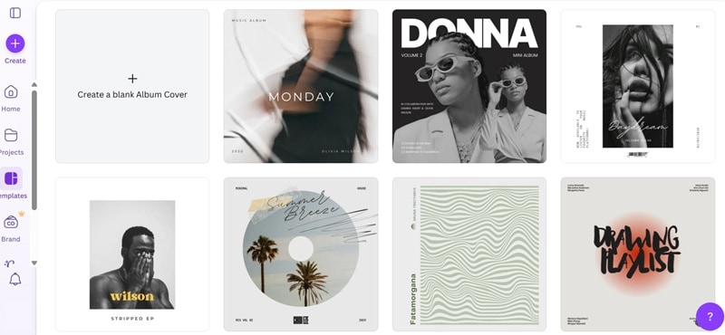 canva ai album cover generator tool